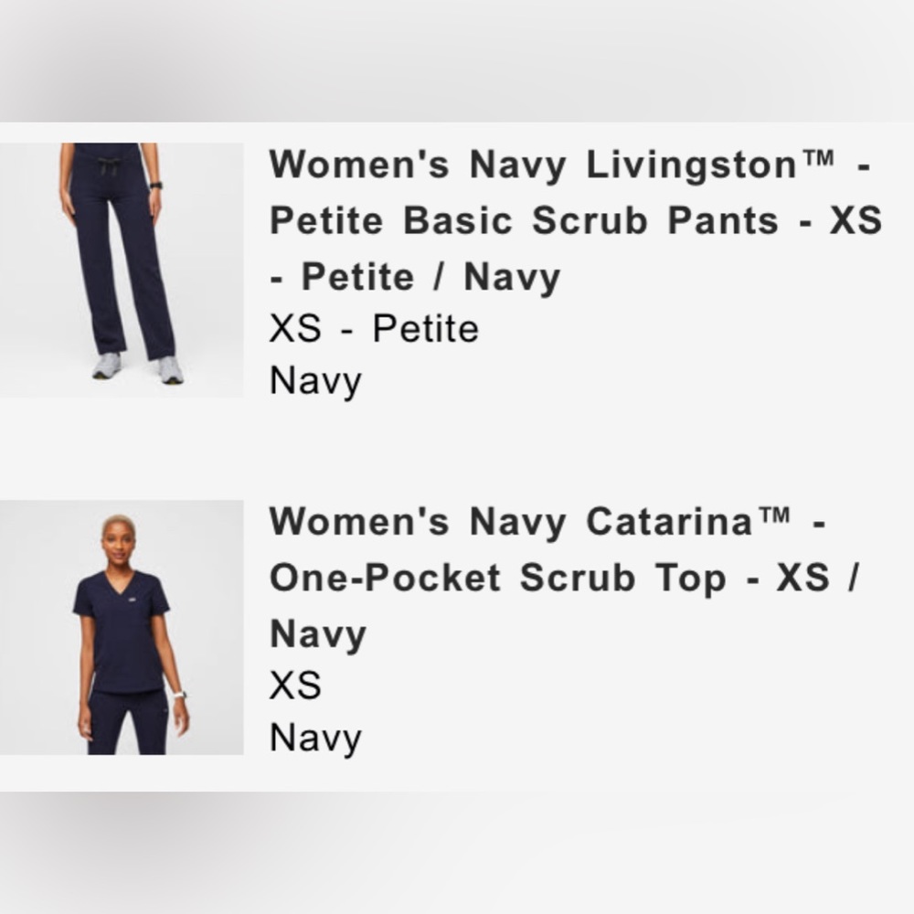 Figs Scrubs! Brand new. Took the tags off but never worn so I can’t return. Navy